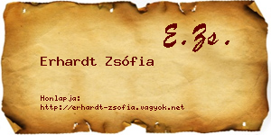 Erhardt Zsófia névjegykártya
