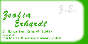 zsofia erhardt business card
